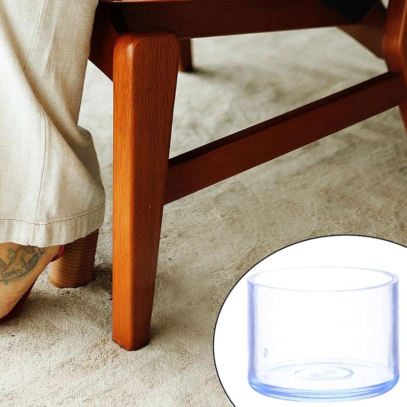 Veemoon 10 Pack Thickened PVC Round Stool Leg Protectors For Hardwood Floor Protection - Image 2